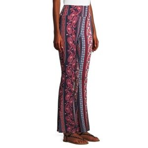 Patterned Knit Flare Pants NWT